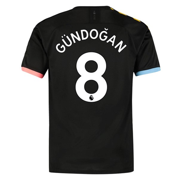 Camiseta Manchester City NO.8 Gundogan Segunda equipo 2019-20 Negro
